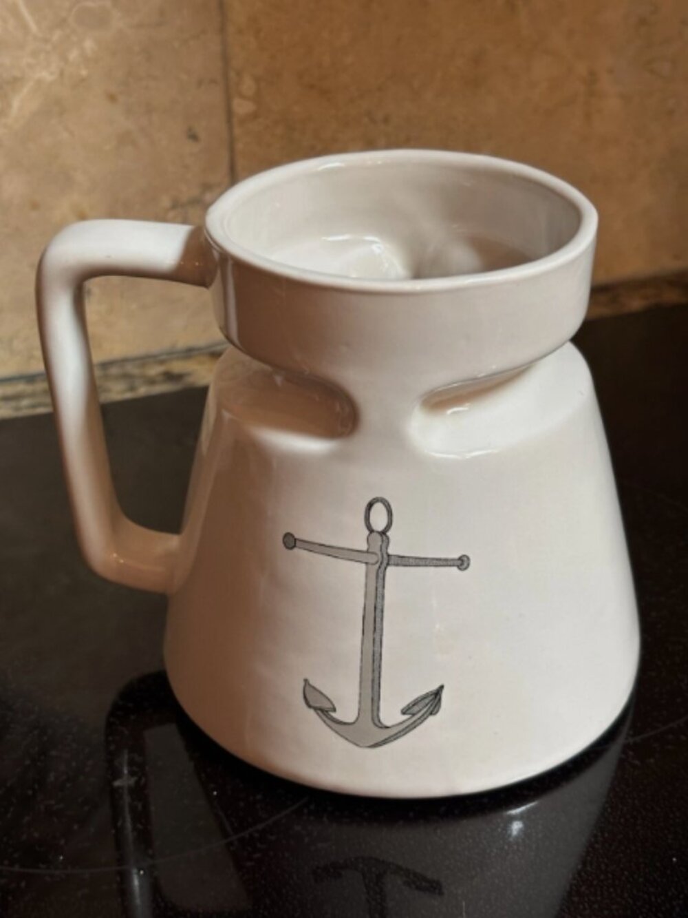 Galleyware Flat Bottom Travel Non-Skid Coffee Mug Non-Tip Base Boating Marine